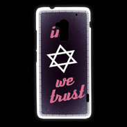 Coque HTC One Max In Judaïsme We trust Rouge ZG 