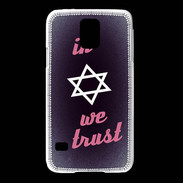 Coque Samsung Galaxy S5 In Judaïsme We trust Rouge ZG 