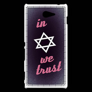 Coque Sony Xperia M2 In Judaïsme We trust Rouge ZG 