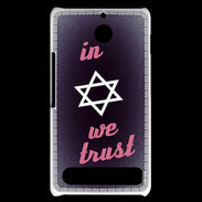 Coque Sony Xperia E1 In Judaïsme We trust Rouge ZG 