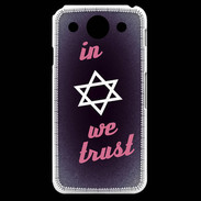 Coque LG G Pro In Judaïsme We trust Rouge ZG 