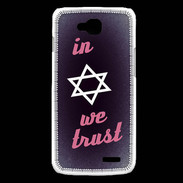 Coque LG L90 In Judaïsme We trust Rouge ZG 