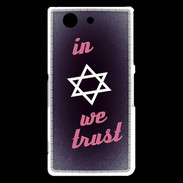 Coque Sony Xperia Z3 Compact In Judaïsme We trust Rouge ZG 