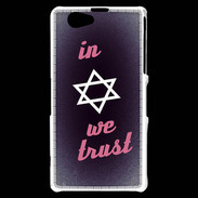 Coque Sony Xperia Z1 Compact In Judaïsme We trust Rouge ZG 