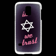 Coque Samsung Galaxy S5 Mini In Judaïsme We trust Rouge ZG 
