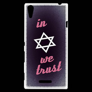 Coque Sony Xperia T3 In Judaïsme We trust Rouge ZG 