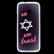Coque HTC One Mini 2 In Judaïsme We trust Rouge ZG 