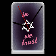Pendule de bureau In Judaïsme We trust Rouge ZG 