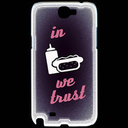 Coque Samsung Galaxy Note 2 In Junk We trust Rouge ZG