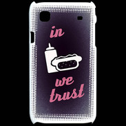 Coque Samsung Galaxy S In Junk We trust Rouge ZG