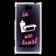 Coque HTC Windows Phone 8S In Junk We trust Rouge ZG