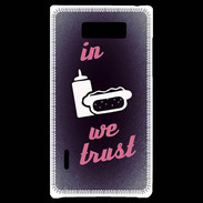Coque LG Optimus L7 In Junk We trust Rouge ZG