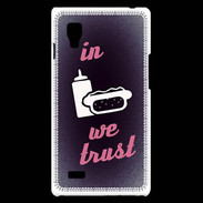Coque LG Optimus L9 In Junk We trust Rouge ZG