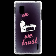 Coque LG Optimus G In Junk We trust Rouge ZG