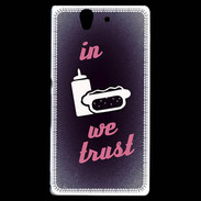 Coque Sony Xperia Z In Junk We trust Rouge ZG