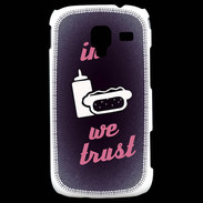 Coque Samsung Galaxy Ace 2 In Junk We trust Rouge ZG