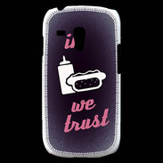 Coque Samsung Galaxy S3 Mini In Junk We trust Rouge ZG