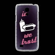 Coque Samsung Galaxy S4mini In Junk We trust Rouge ZG
