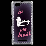 Coque Sony Xperia M In Junk We trust Rouge ZG