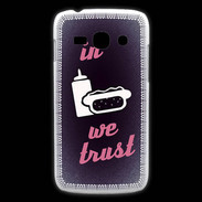 Coque Samsung Galaxy Ace3 In Junk We trust Rouge ZG