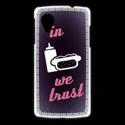 Coque LG Nexus 5 In Junk We trust Rouge ZG