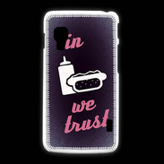 Coque LG L5 2 In Junk We trust Rouge ZG