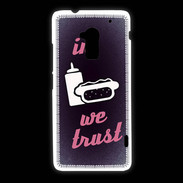 Coque HTC One Max In Junk We trust Rouge ZG