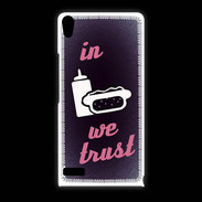 Coque Huawei Ascend P6 In Junk We trust Rouge ZG