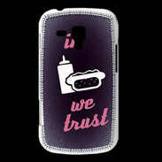 Coque Samsung Galaxy Trend In Junk We trust Rouge ZG