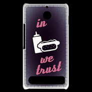 Coque Sony Xperia E1 In Junk We trust Rouge ZG