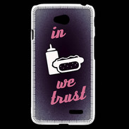 Coque LG L70 In Junk We trust Rouge ZG