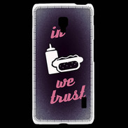Coque LG F6 In Junk We trust Rouge ZG