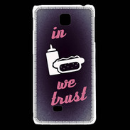 Coque LG F5 In Junk We trust Rouge ZG
