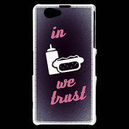 Coque Sony Xperia Z1 Compact In Junk We trust Rouge ZG