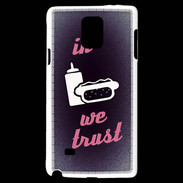 Coque Samsung Galaxy Note 4 In Junk We trust Rouge ZG