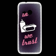 Coque HTC One Mini 2 In Junk We trust Rouge ZG