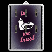 Porte clés In Junk We trust Rouge ZG