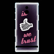 Coque Sony Xperia P In Like We trust Rouge ZG