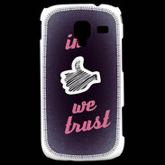 Coque Samsung Galaxy Ace 2 In Like We trust Rouge ZG