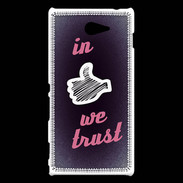 Coque Sony Xperia M2 In Like We trust Rouge ZG