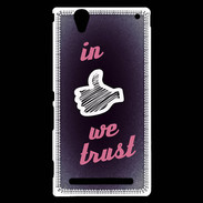 Coque Sony Xperia T2 Ultra In Like We trust Rouge ZG