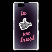 Coque Sony Xperia Z1 Compact In Like We trust Rouge ZG
