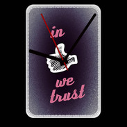 Grande pendule murale In Like We trust Rouge ZG
