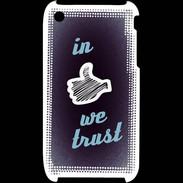 Coque iPhone 3G / 3GS In Like We trust Bleu ZG