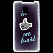 Coque LG P990 In Like We trust Bleu ZG