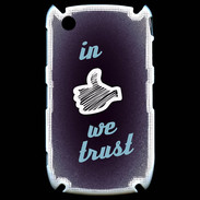 Coque Blackberry 8520 In Like We trust Bleu ZG