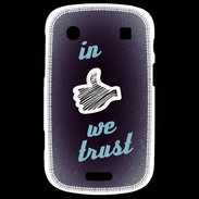 Coque Blackberry Bold 9900 In Like We trust Bleu ZG