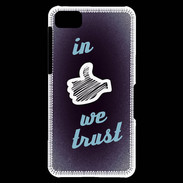 Coque Blackberry Z10 In Like We trust Bleu ZG