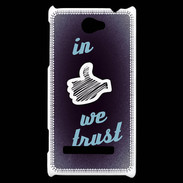 Coque HTC Windows Phone 8S In Like We trust Bleu ZG