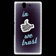 Coque Sony Xperia Z In Like We trust Bleu ZG